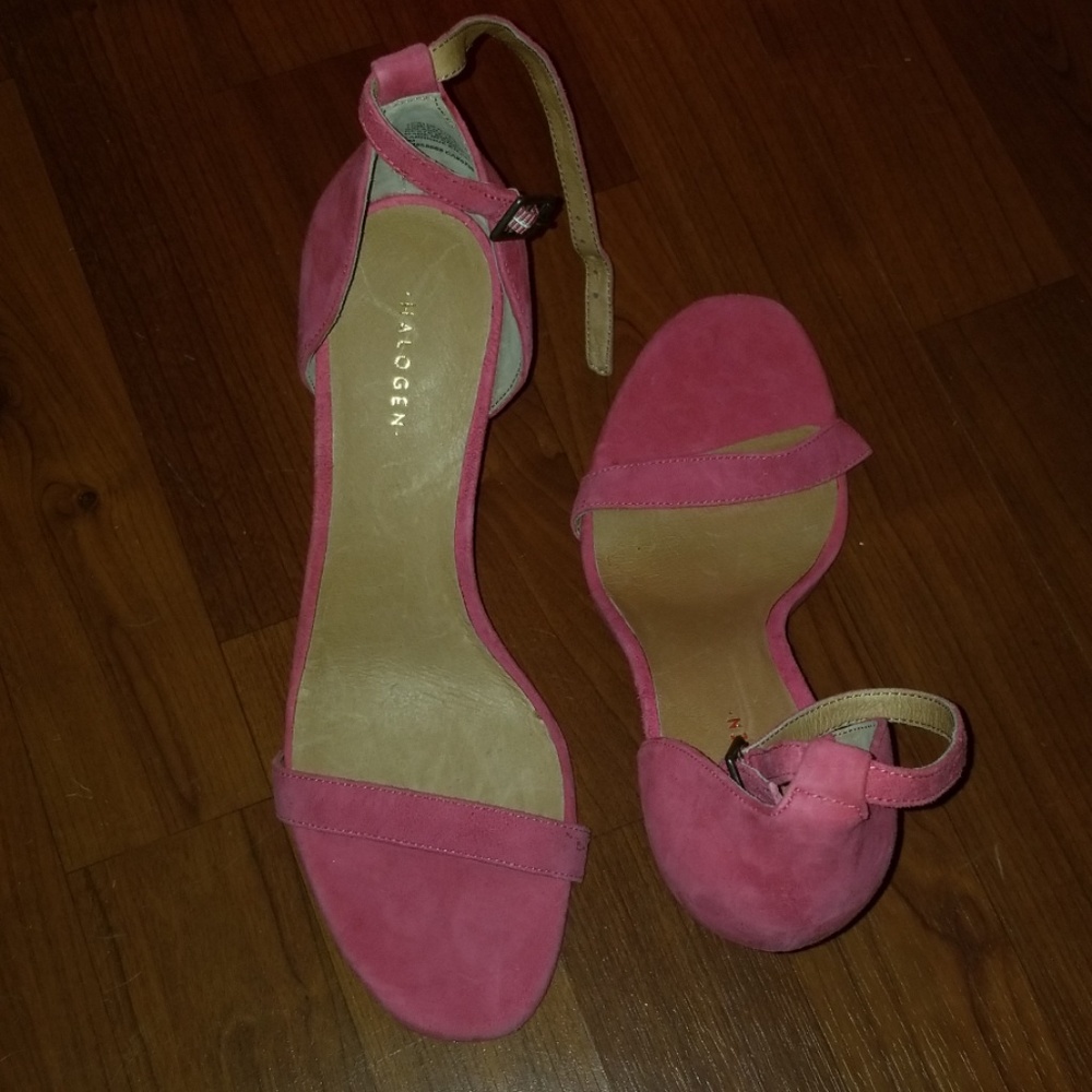 Halogen Suede strap heels